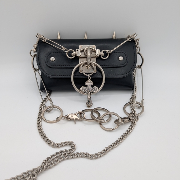 The Vault™ Handbags - "The Relic Nocturne™" Gothic Spiked Y2K Purse | Vault Couture Stainless Steel